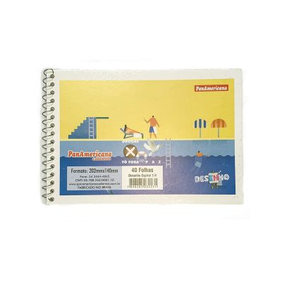 Caderno Desenho Espiral Capa Simples 1/4 40fls Panamericana