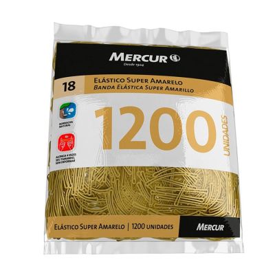 Elastico Nº18 Amarelo Super C/1200 Mercur Elastico Nº18 