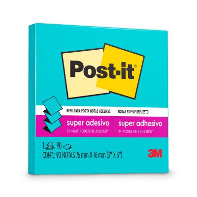 Post-it Refil Azul Ceu 90 Fls 76 X 76mm 3m