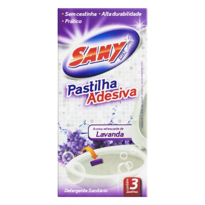 Pastilha Adesiva Sanitaria C/3 Lavanda Sany Bril