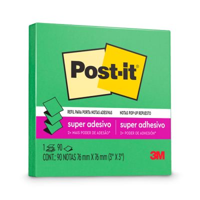 Post-it Refil Verde Limao 90 Fls 76 X 76mm 3m