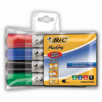 Caneta Quadro Branco C/4 Cores Bic