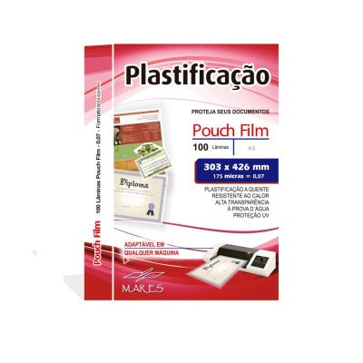 Refil Para Plastificacao 303 X 426mm 175 Micras C/100 Mares (a3)