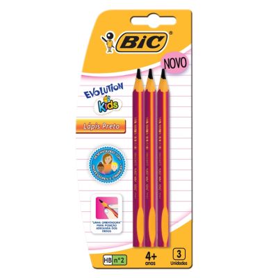 Lapis Grafite Triangular Jumbo Evolution Kids C/3 Unid Bic