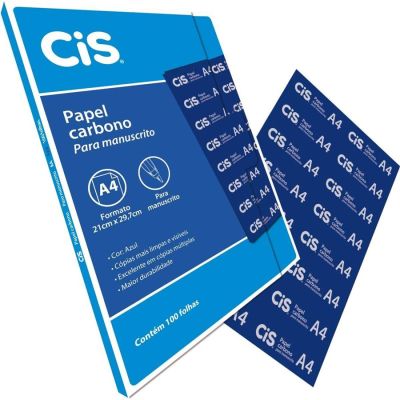 Carbono Papel Azul Manuscrito 100fls Cis