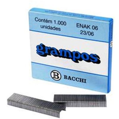 Grampo 23/06 Galvanizado Enak06 Cx.c/1000 Bacchi