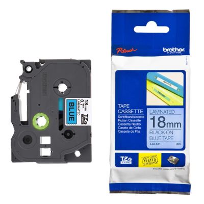 Fita Rotuladora Brother 18mmx8m Azul Escrita Preta Tze541 Ww