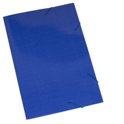 Pasta Aba Elastica Cartao Duplex 230g Azul Polycart