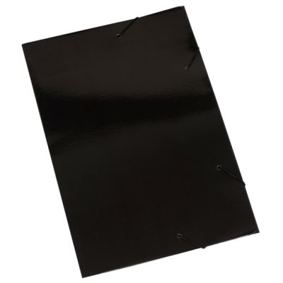 Pasta Aba Elastica Cartao Duplex 230g Preta Polycart