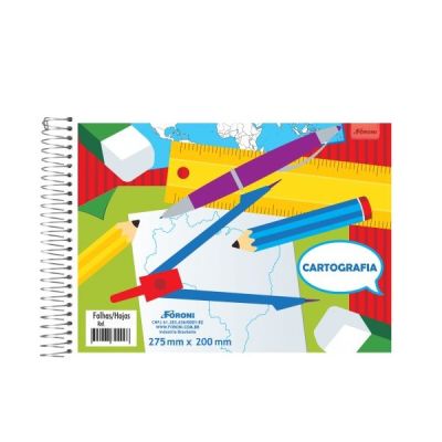 Caderno Cartografia Espiral Capa Flexivel 96fls Foroni