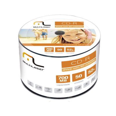 Cd-r Gravavel Imprimivel 52x 700mb Shrink C/50 Cd052 Multi