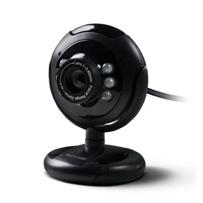 Webcam Com Microfone Preta Night Vision Wc045 Multi Ww
