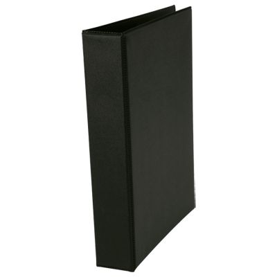 Pasta Fichario 4 Argolas 75mm Preta P/ Personalizar Pvc 7067pr Dac