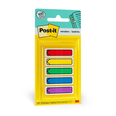 Marcador De Pagina Adesivo Post-it Flags Setas 100 Fls 11,9 X 43,2 Mm 3m
