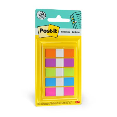 Marcador De Pagina Adesivo Post-it Flags Neon 100 Fls 11,9 X 43,2 Mm 3m