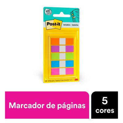 Marcador De Pagina Adesivo Post-it Flags Neon 100 Fls 11,9 X 43,2 Mm 3m