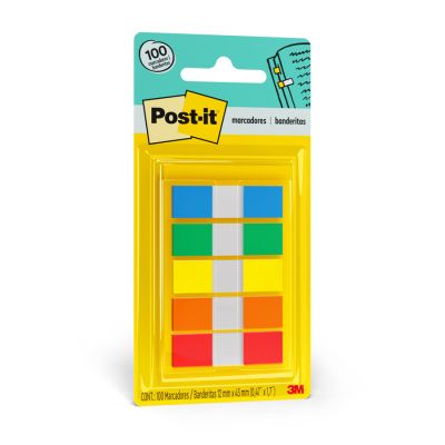 Marcador De Pagina Adesivo Post-it Flags Colorido 100 Fls 11,9 X 43,2 Mm 3m