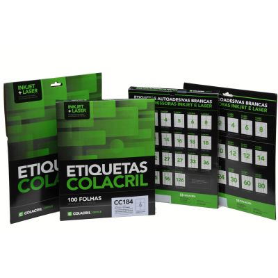 Etiqueta Laser/jet Carta 6187/cc187 12,7x44,45 Colacril Cx C/100f