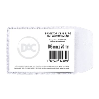 Protetor P/ Documentos 70x105mm C/100 Ref.032 Dac