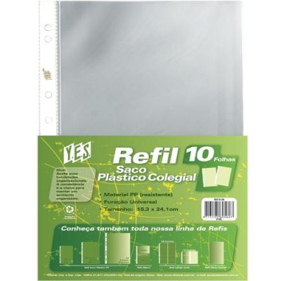 Envelope Plastico Refil P/ Pasta Yes A5 10un 010c