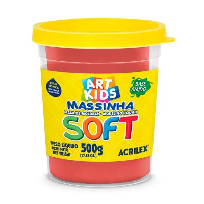 Massa De Modelar Vermelha 500g Soft Acrilex 103