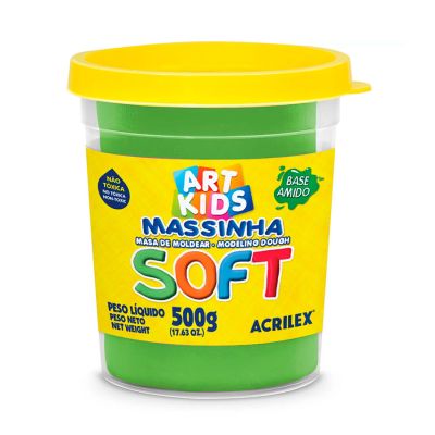 Massa De Modelar Verde 500g Soft Acrilex 101