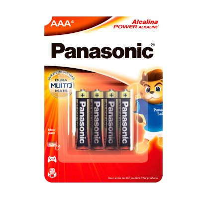 Pilha Alcalina Aaa Lr03xab/4b 1,5v C/4 Un Panasonic