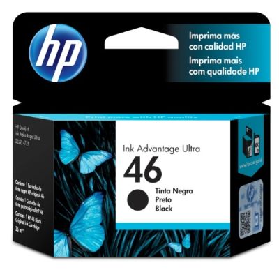 Cartucho De Tinta Hp 46 - Cz637al Preto 26ml Original