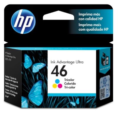 Cartucho De Tinta Hp 46 - Cz638al Tricolor 16ml Original