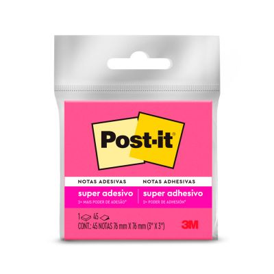 Post-it Rosa 45 Fls 76 X 76mm 3m