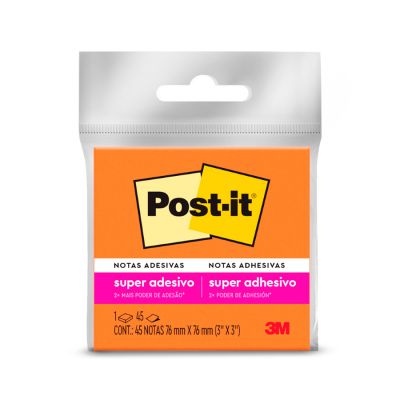 Post-it Laranja 45 Fls 76 X 76mm 3m