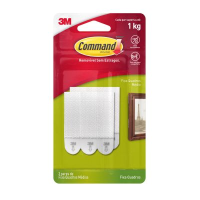 Fecho Command Branco Medio 3m