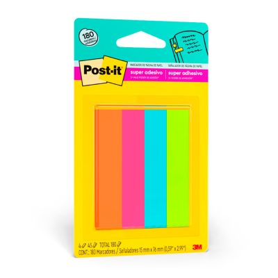 Marcador De Pagina Adesivo Post-it Flags De Papel 76 X 15mm 180 Fls 3m