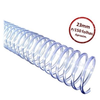 Espiral 23 Mm P/150fls Incolor Plaspiral C/12