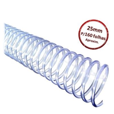 Espiral 25 Mm P/160fls Incolor Plaspiral C/12