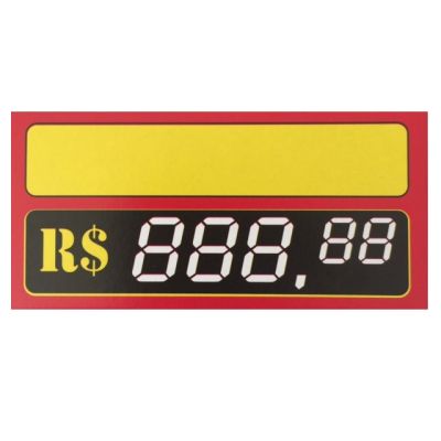 Cartaz Preco Etiqueta Digital 8,5 X 5,5cm Amarela C/50 Un. Mod.56