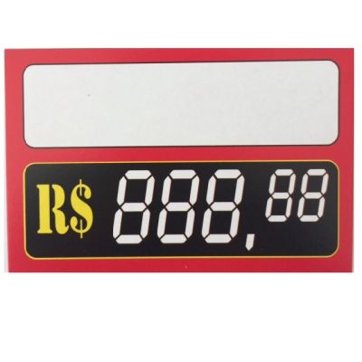 Cartaz Preco Etiqueta Digital 8,5 X 5,5cm Branca C/50 Un. Mod.58