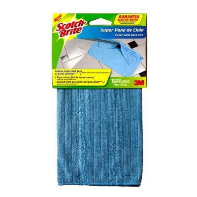 Pano De Chao Azul Microfibra 49x59cm Scotch Brite 3m