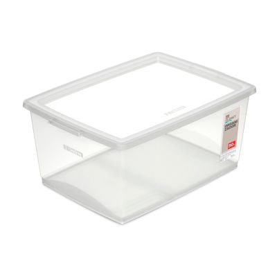 Caixa Organizadora Plastica 30l Media Alta Cristal Ordene Or80700