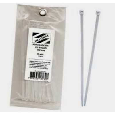 Abracadeira Nylon Branca 200mmx36mm C/30 Helomax 18935