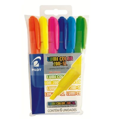 Marca Texto Lumicolor 200-sl C/ 6 Cores Pilot