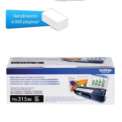 Toner Brother Tn315bk Preto Original