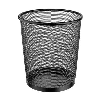 Cesto De Lixo 8,5l Aramado Metal Preto Redondo Ordene Or98010