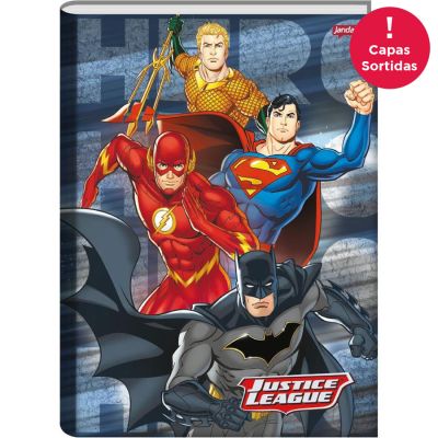 Caderno Linguagem Brochurao Capa Dura 48fls Liga Da Justica Jandaia