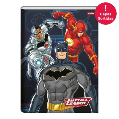 Caderno Linguagem Brochura Capa Dura 1/4 96fls Liga Da Justica Jandaia