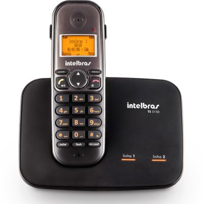 Telefone Sem Fio Ts5150 Preto 2 Linhas Intelbras
