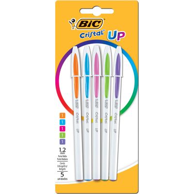 Caneta Esferografica Cristal Up Fashion 1.2mm Bls C/5 Cores Bic