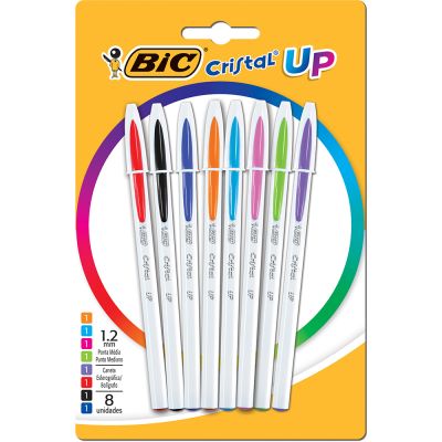 Caneta Esferografica Cristal Up 1.2mm Bls C/8 Cores Bic