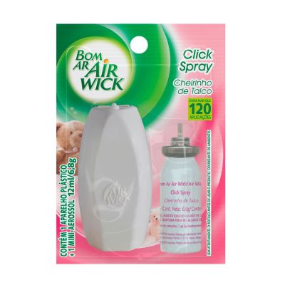 Odorizador De Ar 12ml Cheirinho De Talco Aparelho + Refil Bom Ar