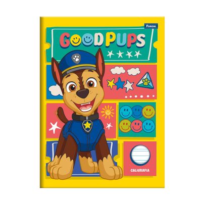 Caderno Caligrafia Brochura Capa Dura 40fls Patrulha Canina Foroni